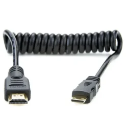 Atomos Video Monitors & Accessories>HDMI A to HDMI Mini C Coiled Cable 30-45cm