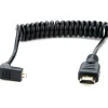 Atomos Video Monitors & Accessories>Right-Angle Micro to Full HDMI Coiled Cable 30cm-45cm