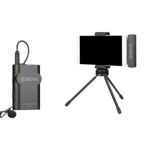 Boya Smartphone Audio|Wireless Audio>BY-WM4 Pro-K5, 2.4GHz Wireless Microphone Kit for Android 1+1