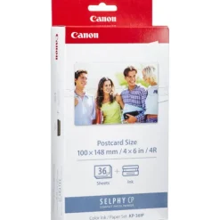 Canon Photo & Ink Packs>Ink & Paper Pack (Postcard size) 36 Sheets #KP36IP