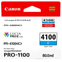 Canon Ink>PFI-4100 Cyan Pigment Ink Tank - 80mL