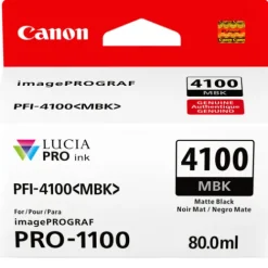 Canon Ink>PFI-4100 Matte Black Pigment Ink Tank - 80mL