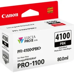 Canon Ink>PFI-4100 Photo Black Pigment Ink Tank - 80mL
