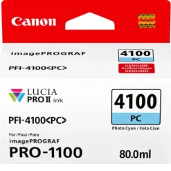 Canon Ink>PFI-4100 Photo Cyan Pigment Ink Tank - 80mL