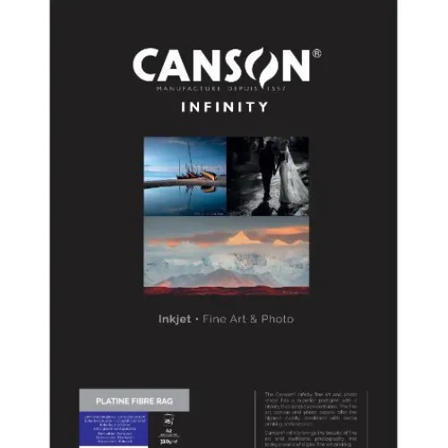 Canson Paper>Infinity Platine Fibre Rag 310gsm A2 x 25 Sheets