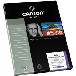 Canson Paper>Infinity Rag Photographique Duo 220gsm - 25 Sheets - A2/ 25 Sheets