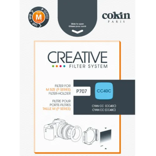 Cokin Special Effect Filters>P-707 Cyan Colour Correction CC40C Resin Filter