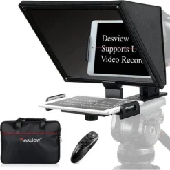 DESVIEW Streaming & Capture Devices>T12 Teleprompter for Smartphone, Camcorder and DSLR