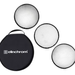 Elinchrom Barndoors, Snoots & Grids>21cm Grid Kit Includes 12/20/30 Grids and Bag