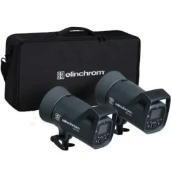Elinchrom Strobe Lights|Studio Lighting Kits>ELC 500/500 Studio Flash Set Inc Bag
