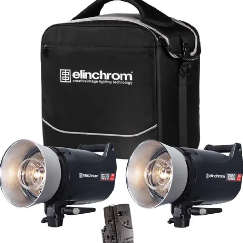 Elinchrom Studio Lighting Kits>ELC Pro HD 1000/1000 To Go 2 Light Kit Including Skyport Plus