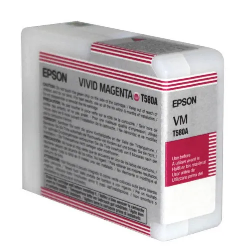 Epson Ink>UltraChrome K3 Ink Cartridge Vivid Magenta 80ml for 3880 #T580A