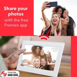 Firefly Gifts & Novelties>Frameo 10.1" Wi-Fi Digital Photo Frame - White