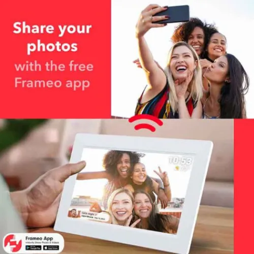 Firefly Gifts & Novelties>Frameo 10.1" Wi-Fi Digital Photo Frame - White