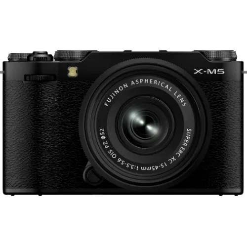 Fujifilm Mirrorless Cameras>X-M5 with XC 15-45mm and XC 50-230mm Kit - Black