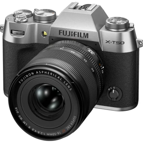 Fujifilm Mirrorless Cameras>X-T50 Mirrorless Camera with XF 16-50mm Lens - Silver