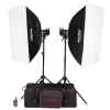 Godox Studio Lighting Kits>MS 200-V 2 Head Softbox & Stand Kit