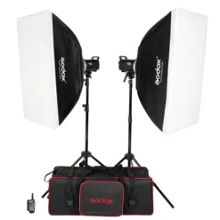 Godox Studio Lighting Kits>MS 200-V 2 Head Softbox & Stand Kit