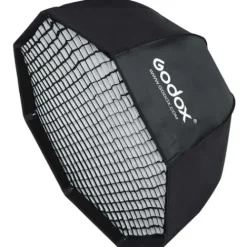 Godox Reflectors, Softboxes & Umbrellas>Umbrella Octa Softbox 120cm With Grid S-Type Mount