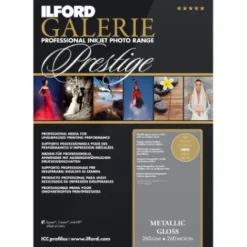 Ilford Paper>Galerie Prestige Metallic Gloss 260gsm Professional Inkjet Paper A4 100 sheets