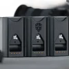 Jupio Battery Chargers & Plates>Nikon EN-EL15 Prime Triple Charger and Card Holder USB-C Charging