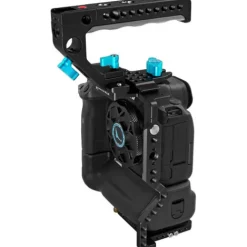 Kondor Blue Camera Cages & Rigs>Canon Arca R5/R6/R Battery Grip Cage with Top Handle - Black