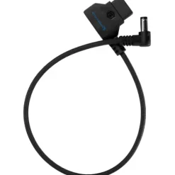 Kondor Blue Audio Cables & Adapters>38cm D-Tap to DC Right Angle Straight Cable for Canon C70/Atomos - Raven Black