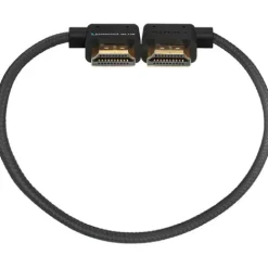 Kondor Blue Video Monitors & Accessories>30cm Right Angle to Left Angle Full HDMI Straight Cable - Raven Black
