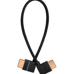 Kondor Blue Video Monitors & Accessories>30cm Right Angle to Left Angle Full HDMI Straight Cable - Raven Black