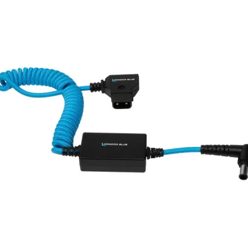Kondor Blue Cables & Connectors>Coiled D-Tap to 19.5V Regulated DC for Sony FX9/FX6 Cable