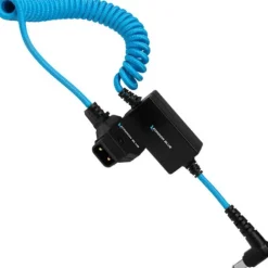Kondor Blue Cables & Connectors>Coiled D-Tap to 19.5V Regulated DC for Sony FX9/FX6 Cable