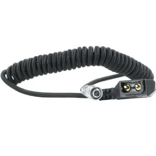 Kondor Blue Cables & Connectors>Coiled D-Tap to BMPCC 6K/4K Power Cable for Blackmagic (Black)