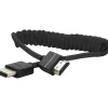Kondor Blue Video Monitors & Accessories>Coiled Full HDMI Cable - 30-60cm - Black