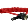 Kondor Blue Video Monitors & Accessories>Coiled Micro HDMI to Full HDMI - Cardinal Red