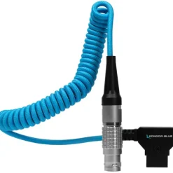 Kondor Blue Cables & Connectors>D-Tap to ARRI Alexa Mini Coiled Power Cable - 40.6 to 81.2cm - Blue