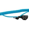 Kondor Blue Cables & Connectors>D-Tap to DC Right Angle Coiled Cable for Canon C70/Atomos - Blue
