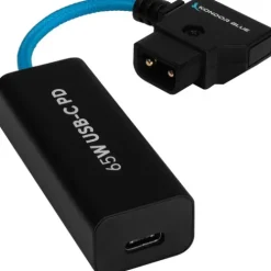 Kondor Blue Cables & Connectors>Female USB C PD to D-Tap Battery Charging Cable - 15.2cm - Blue