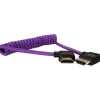 Kondor Blue Video Monitors & Accessories>Gerald Undone Right Angle Full HDMI Cable - 30-60cm - Coiled Purple