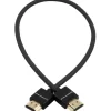 Kondor Blue Video Monitors & Accessories>HDMI to HDMI 40cm Thin Braided Cable for on Camera Monitors - Black