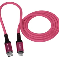 Kondor Blue Sync Cables & Caps>iJustine 1m Lightning to USB-C Charge & Sync Cable - Pink
