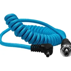 Kondor Blue Cables & Connectors>Locking DC 2.1mm to Right Angle DC 1.35mm Coiled Cable