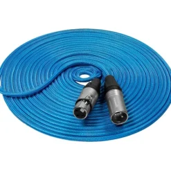 Kondor Blue Audio Cables & Adapters>Male XLR to Female XLR Audio Cable for Professional Balanced Sound - 7.6m - Blue