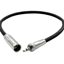 Kondor Blue Cables & Connectors>Mini XLR to 3.5mm Locking Screw Mini Plug for Lavalier Mics and BMPCC 4K/6K - Black