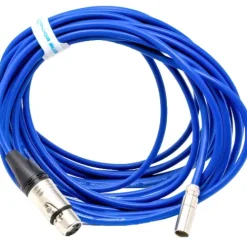 Kondor Blue Cables & Connectors>Mini XLR to XLR for Blackmagic Pocket 4K/6K Camera 7.6m - Blue