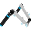 Kondor Blue Camera Cages & Rigs|Other Video Accessories>Quick Release Rosette Hand Grip Set of 2 with Dual Rod Clamp - Black