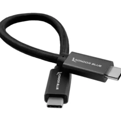 Kondor Blue Cables & Connectors>USB C to USB C Cable - 21.5cm - Raven Black