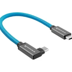 Kondor Blue Cables & Connectors|Video Monitors & Accessories>USB C to USB C High Speed Cable for SSD Recording - Right Angle - 30cm