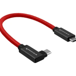 Kondor Blue Cables & Connectors>USB C to USB C Cable for SSD Recording & Charging - 21.5cm - Cardinal Red