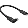 Kondor Blue Cables & Connectors>USB C to USB C Cable for SSD Recording & Charging - 21.5cm - Raven Black
