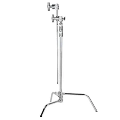 Kupo Mounting Hardware|Light Stands, Backgrounds & Mounting>CL-40MK 40 Inch Silver C-Stand Kit with Sliding Leg & Quick Release, Including Grip and Arm